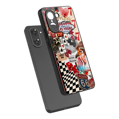 Fabulous Vegas sleek oneplus nord ce5 5g cover with tempered glass back and TPU edges