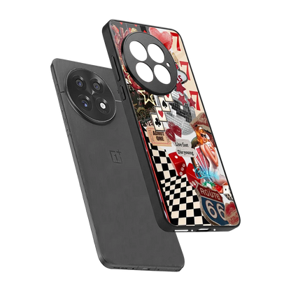 Fabulous Vegas sleek oneplus 13 cover with tempered glass back and TPU edges
