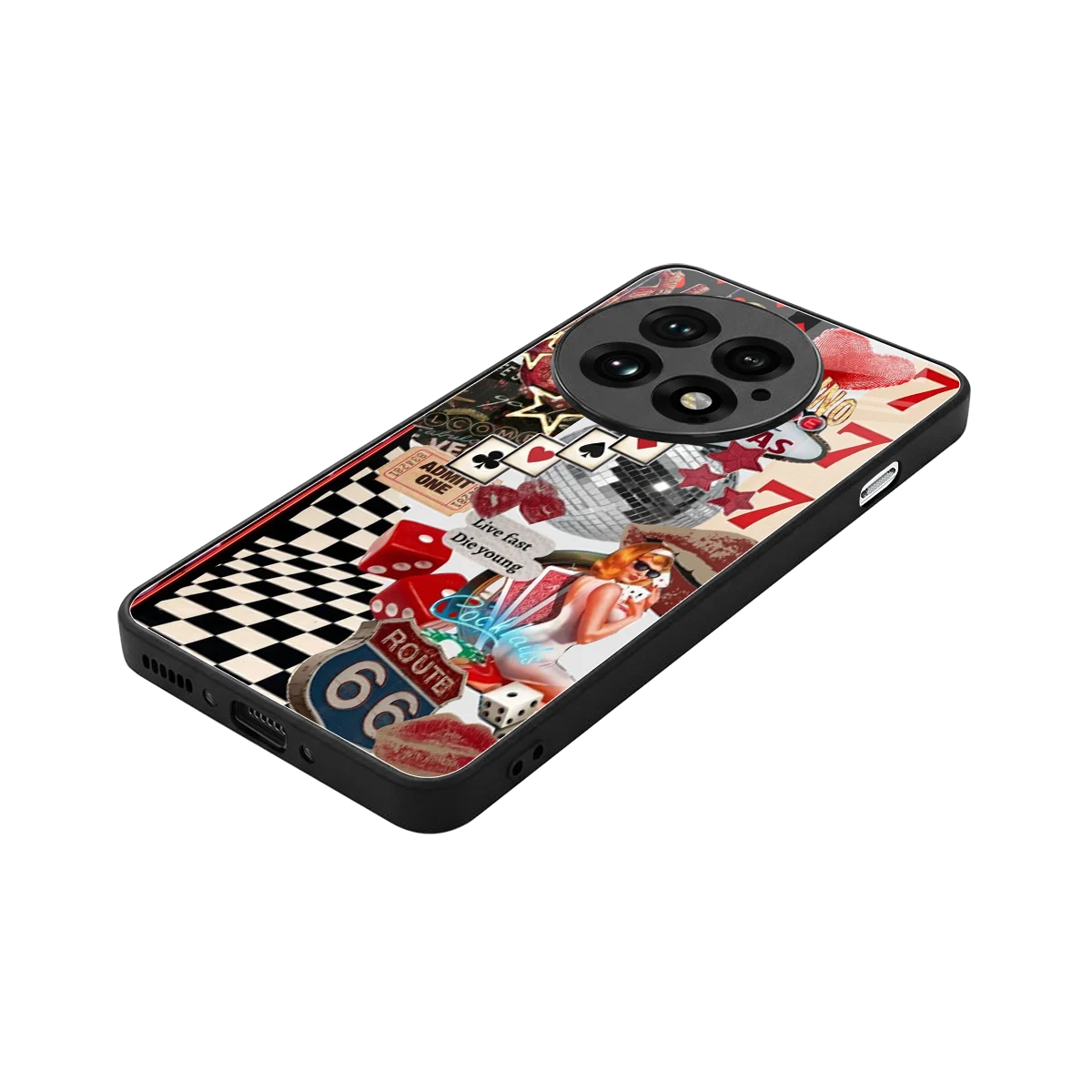 Fabulous Vegas stylish phone case for oneplus 13 | glossy glass and slim fit