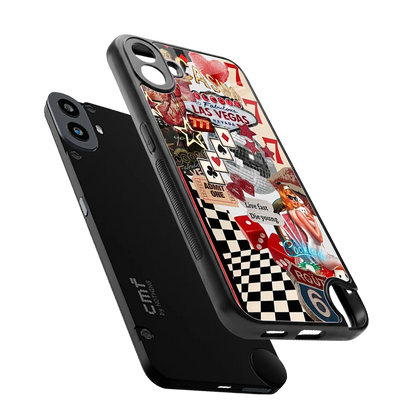 Fabulous Vegas sleek cmf nothing phone 1 cover with tempered glass back and TPU edges
