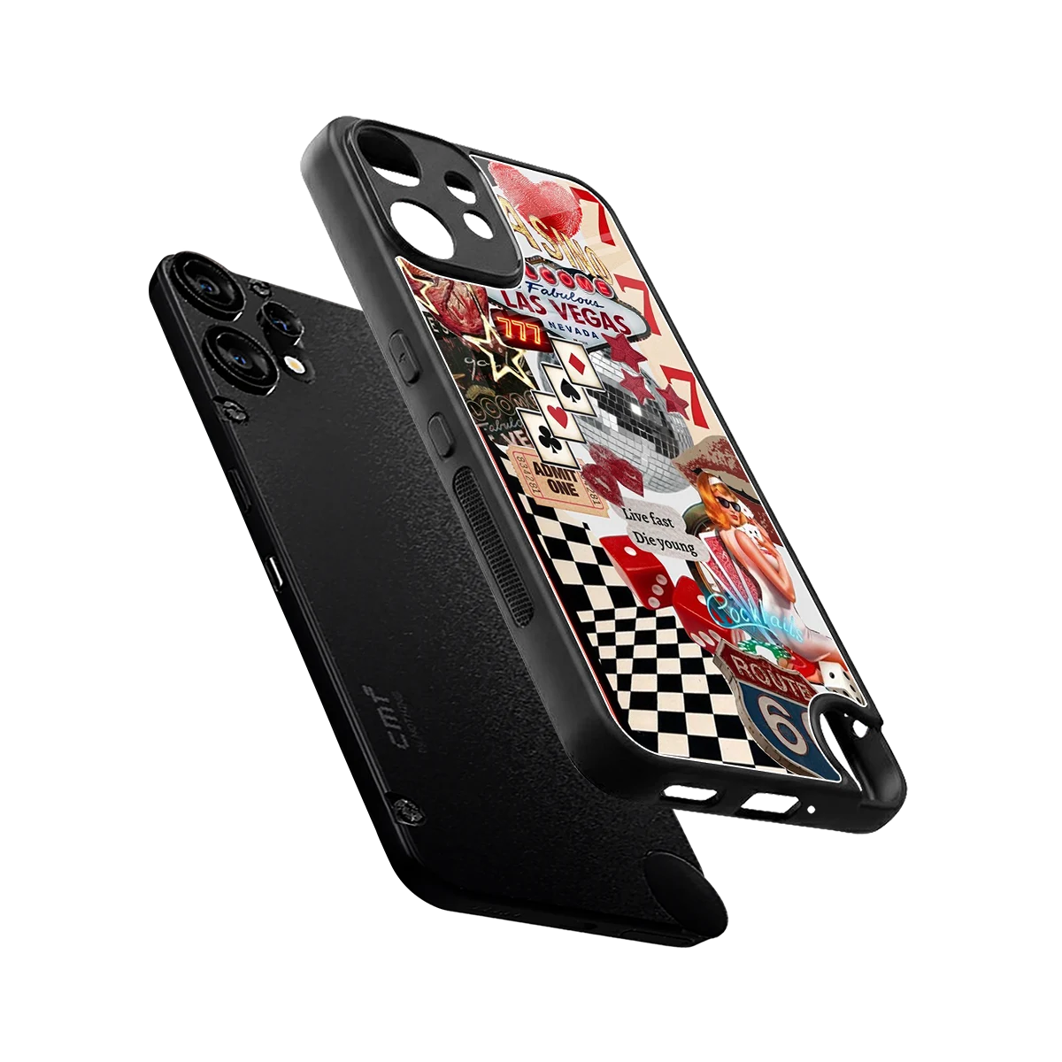 Fabulous Vegas sleek cmf nothing phone 2 pro cover with tempered glass back and TPU edges