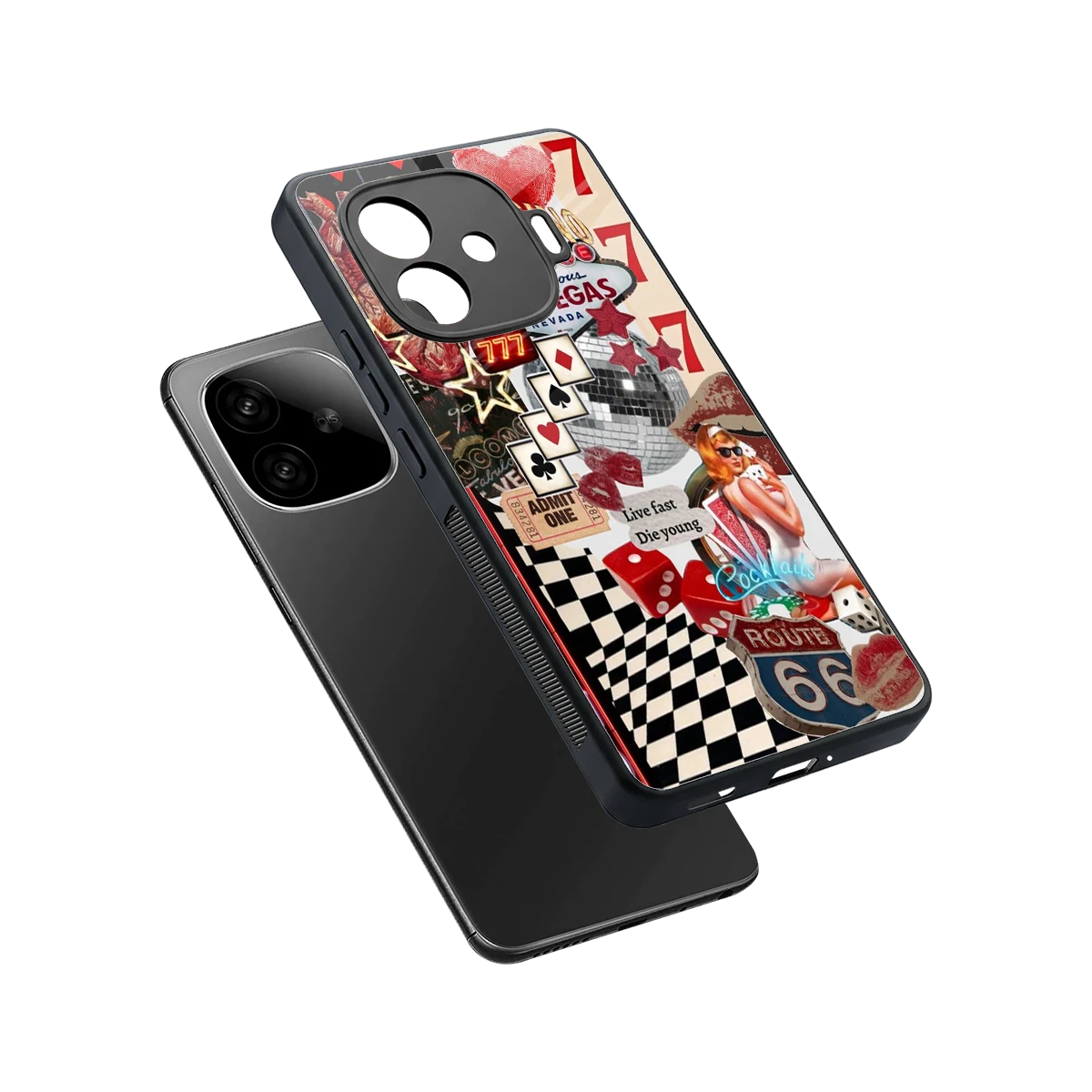 Fabulous Vegas sleek iqoo neo 10r 5g cover with tempered glass back and TPU edges