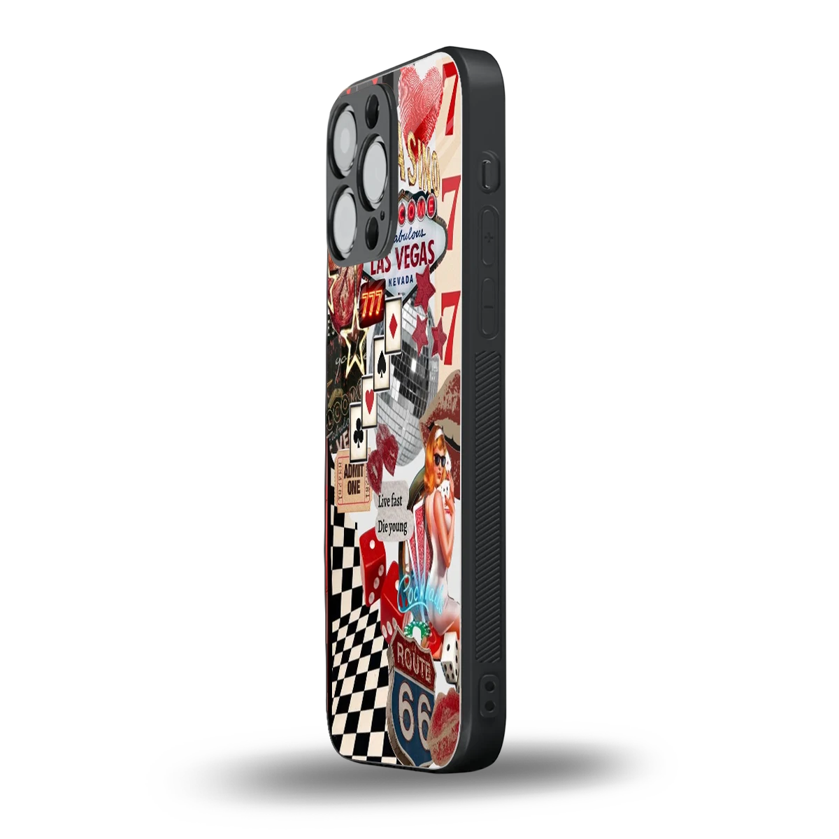 Fabulous Vegas iphone 15 pro max mobile cover | shockproof glass phone case