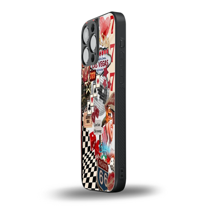 Fabulous Vegas iphone 15 pro max mobile cover | shockproof glass phone case