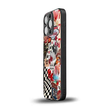Fabulous Vegas iphone 15 pro mobile cover | shockproof glass phone case