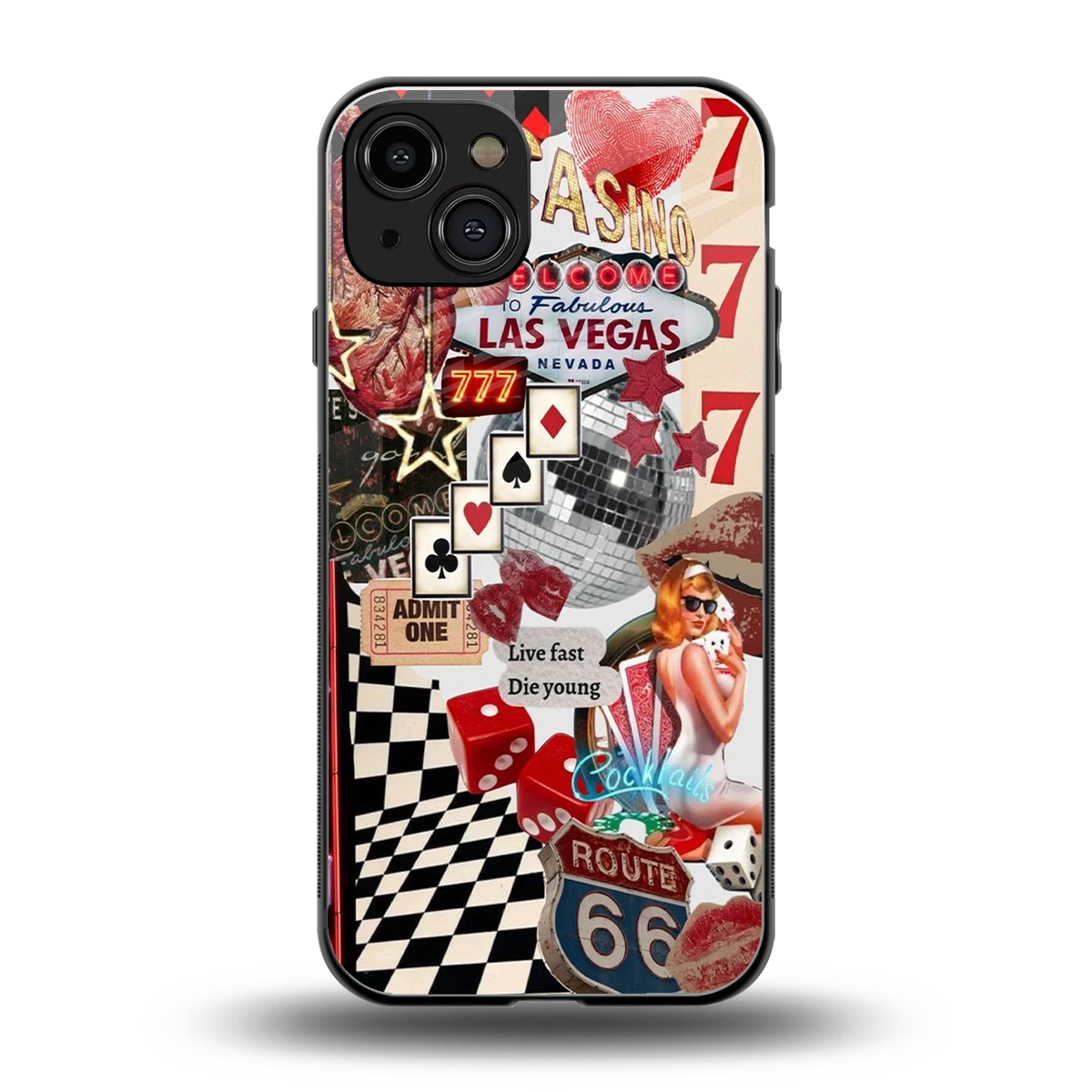Fabulous Vegas back phone cover | glass case for iphone 15