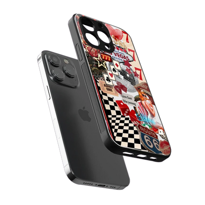 Fabulous Vegas sleek iphone 15 pro cover with tempered glass back and TPU edges