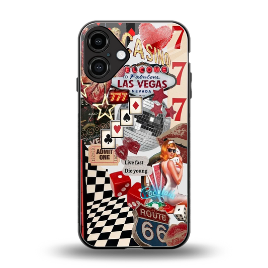 Fabulous Vegas back phone cover | glass case for iphone 16 plus