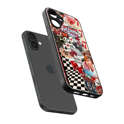 Fabulous Vegas sleek iphone 16 plus cover with tempered glass back and TPU edges
