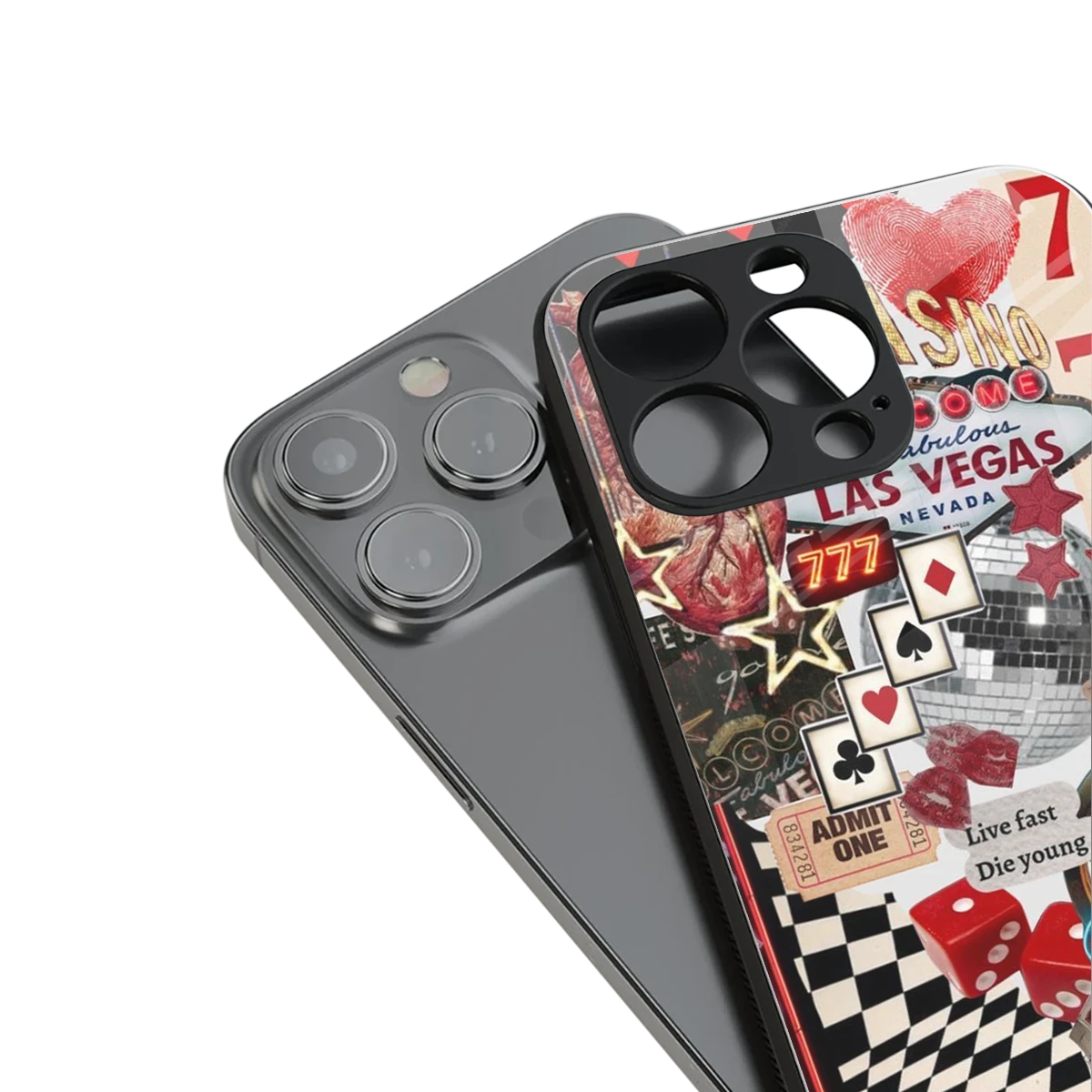 Fabulous Vegas stylish phone case for iphone 15 | glossy glass and slim fit