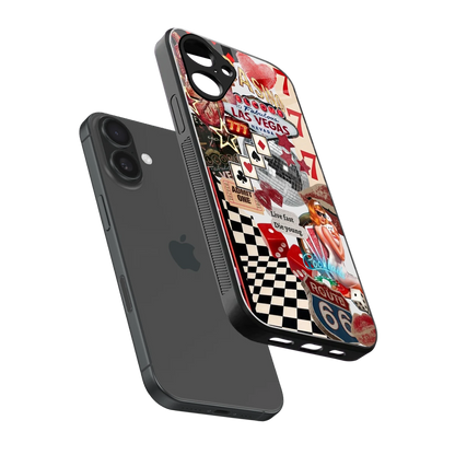 Fabulous Vegas sleek iPhone 16 cover with tempered glass back and TPU edges