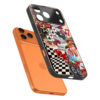 Fabulous Vegas sleek iphone 17 pro cover with tempered glass back and TPU edges