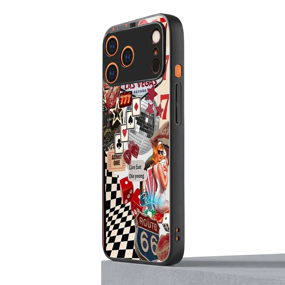 Fabulous Vegas iphone 17 pro max mobile cover | shockproof glass phone case