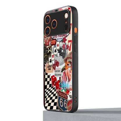 Fabulous Vegas iphone 17 pro max mobile cover | shockproof glass phone case