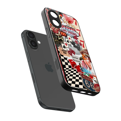 Fabulous Vegas sleek iphone 17 cover with tempered glass back and TPU edges