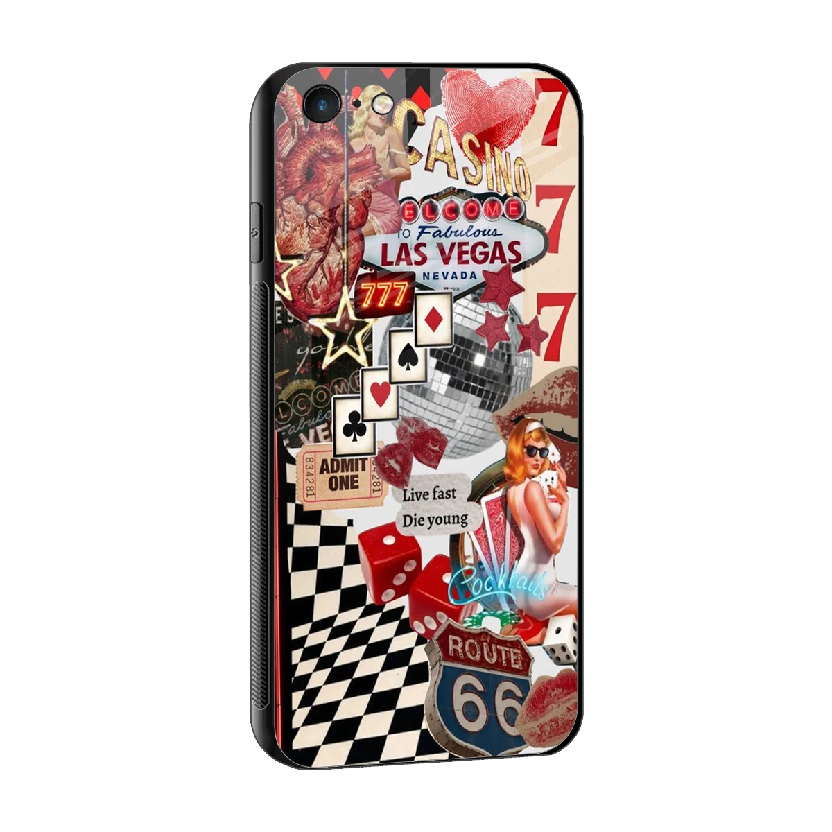 Fabulous Vegas sleek iphone 6 cover with tempered glass back and TPU edges