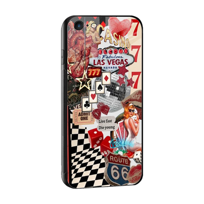 Fabulous Vegas sleek iphone 6 cover with tempered glass back and TPU edges