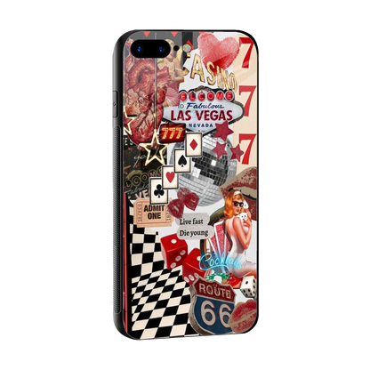 Fabulous Vegas sleek iphone 8 plus cover with tempered glass back and TPU edges