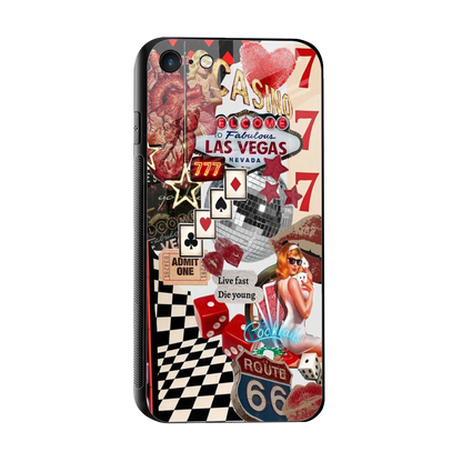 Fabulous Vegas sleek iphone 7 cover with tempered glass back and TPU edges