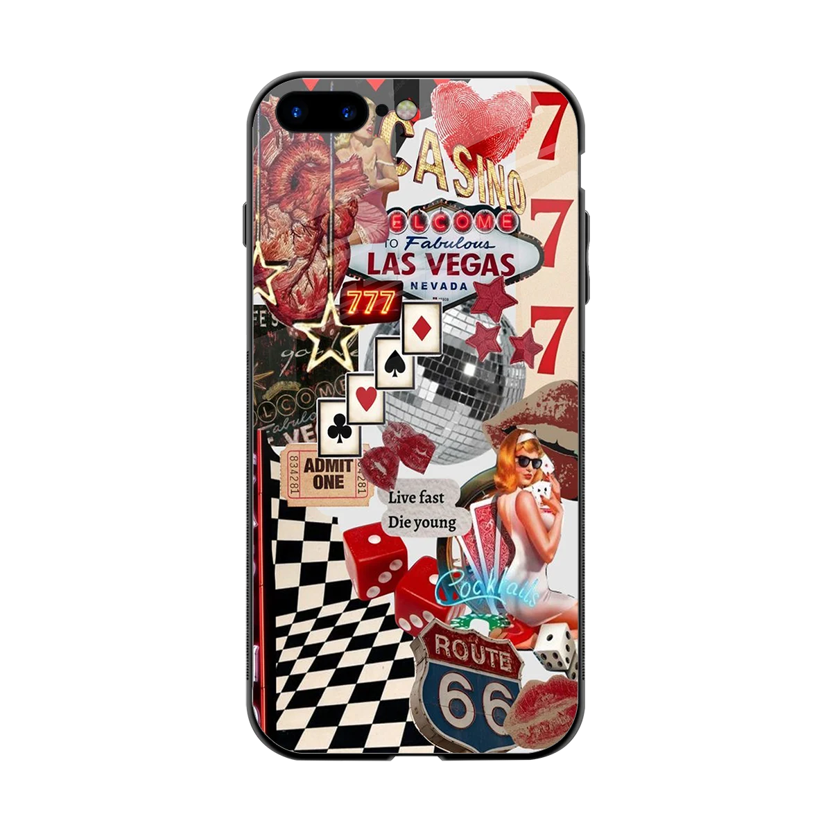 Fabulous Vegas back phone cover | glass case for iphone 8 plus