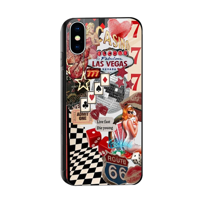 Fabulous Vegas sleek iphone x cover with tempered glass back and TPU edges