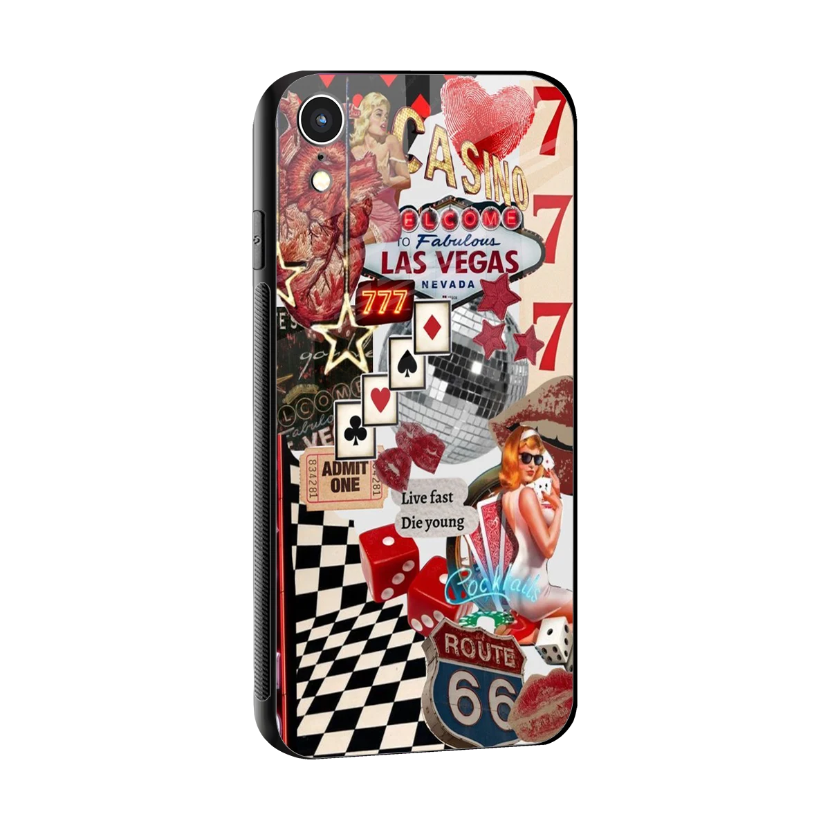 Fabulous Vegas sleek iphone xr cover with tempered glass back and TPU edges