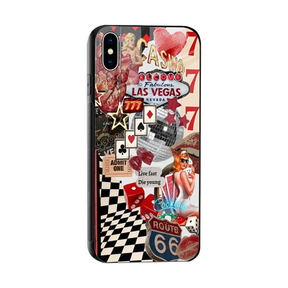 Fabulous Vegas sleek iphone xs max cover with tempered glass back and TPU edges