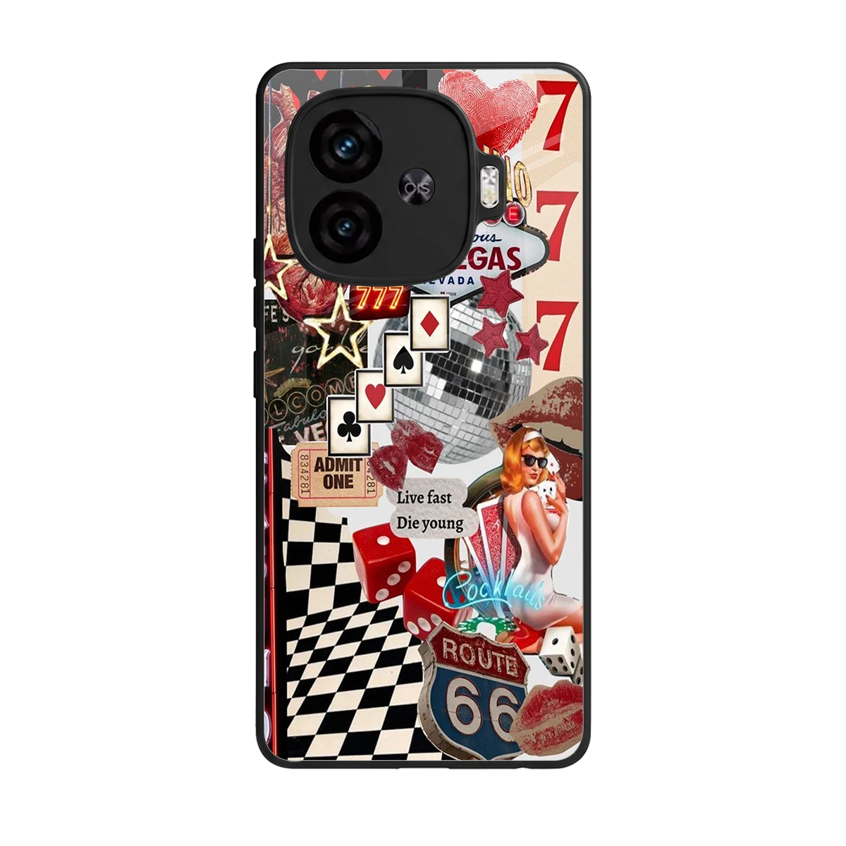 Fabulous Vegas back phone cover | glass case for iqoo neo 10r 5g