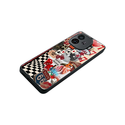 Fabulous Vegas stylish phone case for iqoo neo 10r 5g | glossy glass and slim fit