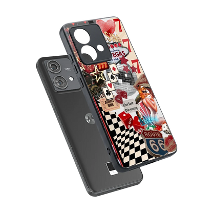 Fabulous Vegas sleek motorola edge 40 neo 5g cover with tempered glass back and TPU edges