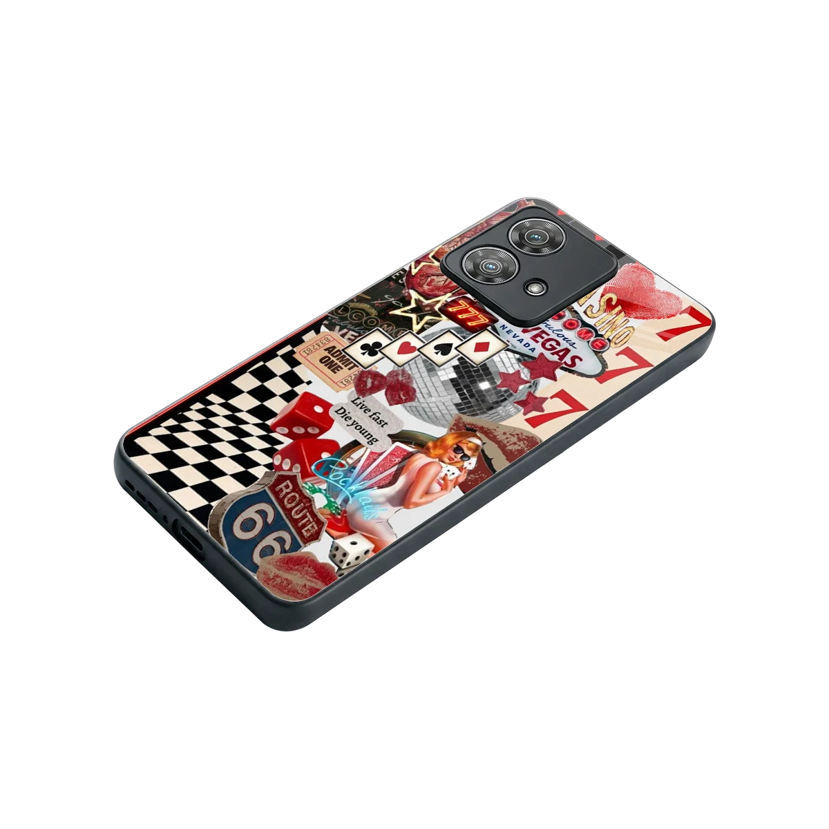Fabulous Vegas stylish phone case for motorola edge 40 neo 5g | glossy glass and slim fit