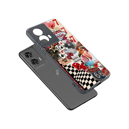 Fabulous Vegas sleek motorola edge 50 fusion cover with tempered glass back and TPU edges