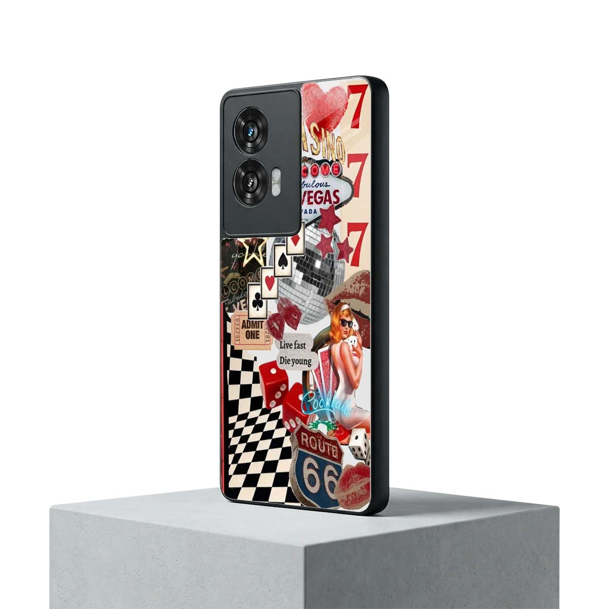 Fabulous Vegas motorola edge 50 fusion mobile cover | shockproof glass phone case