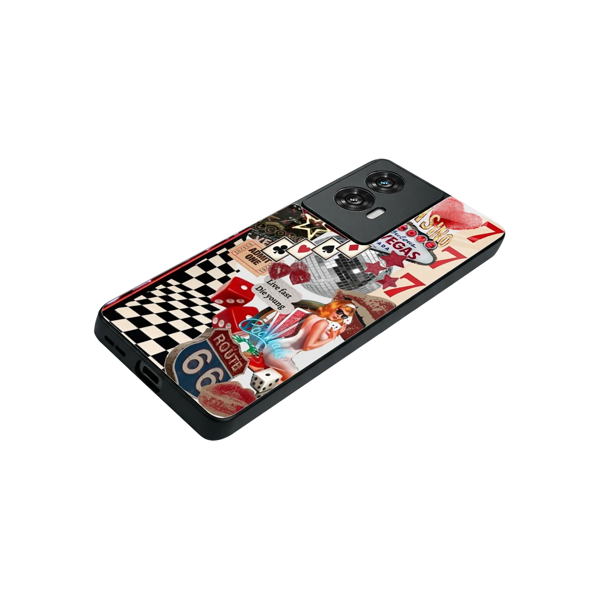 Fabulous Vegas stylish phone case for motorola edge 50 fusion | glossy glass and slim fit