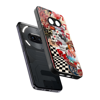 Fabulous Vegas sleek nothing phone 2a plus cover with tempered glass back and TPU edges