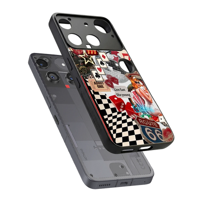 Fabulous Vegas sleek nothing phone 3 cover with tempered glass back and TPU edges