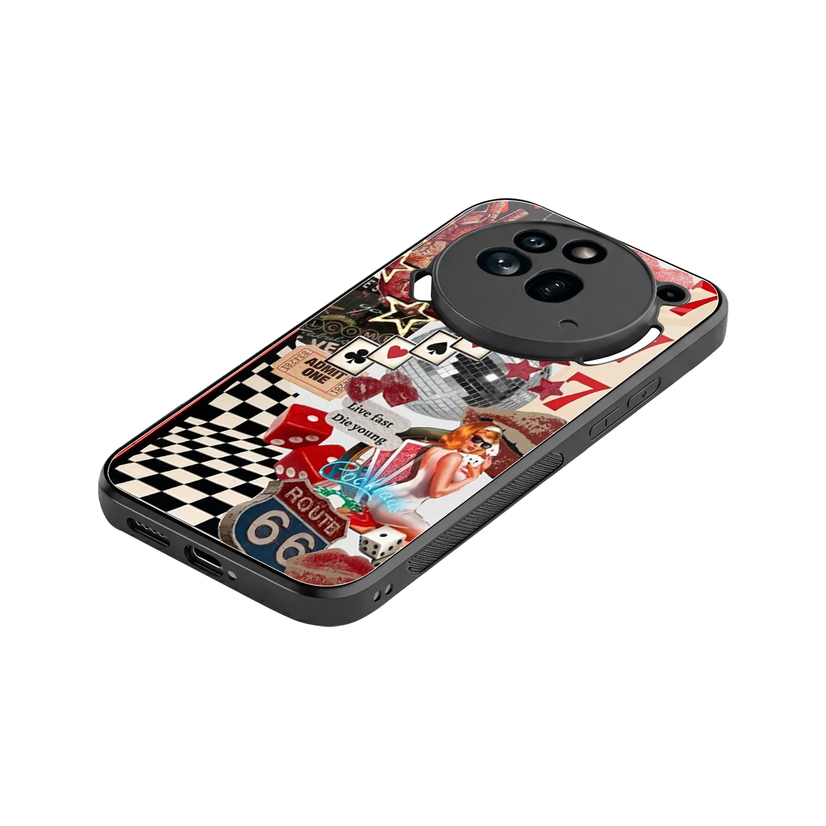Fabulous Vegas stylish phone case for nothing phone 3a pro | glossy glass and slim fit