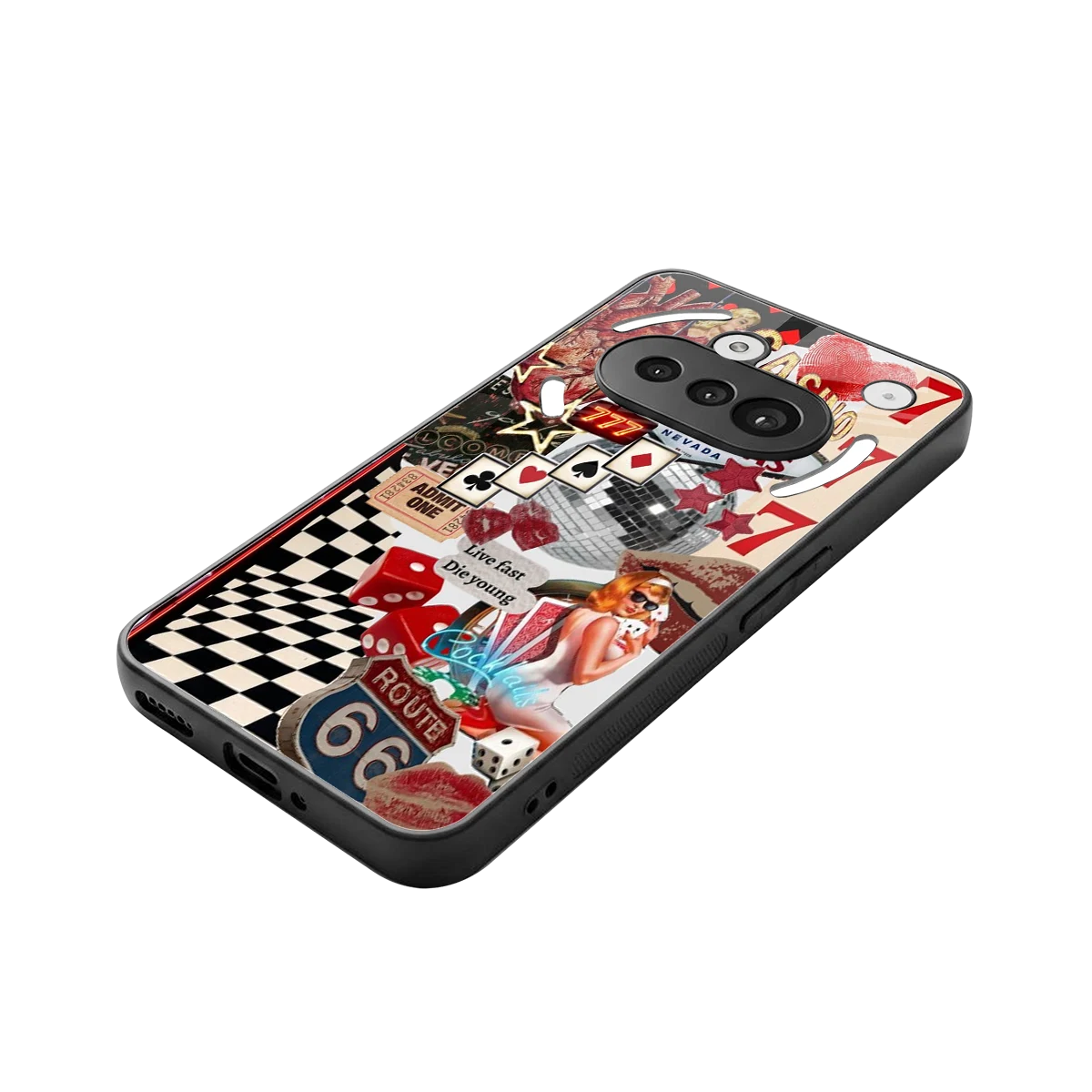 Fabulous Vegas stylish phone case for nothing phone 3a | glossy glass and slim fit