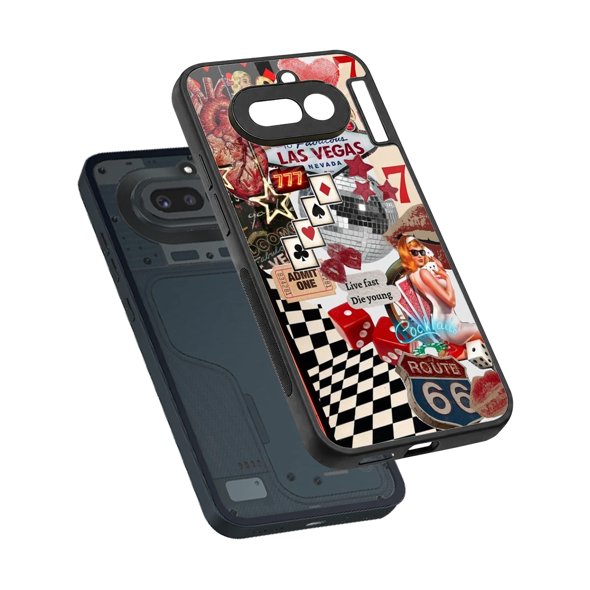 Fabulous Vegas sleek nothing phone 4a cover with tempered glass back and TPU edges