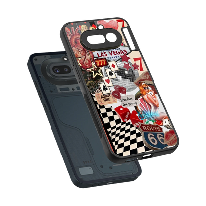 Fabulous Vegas sleek nothing phone 4a cover with tempered glass back and TPU edges