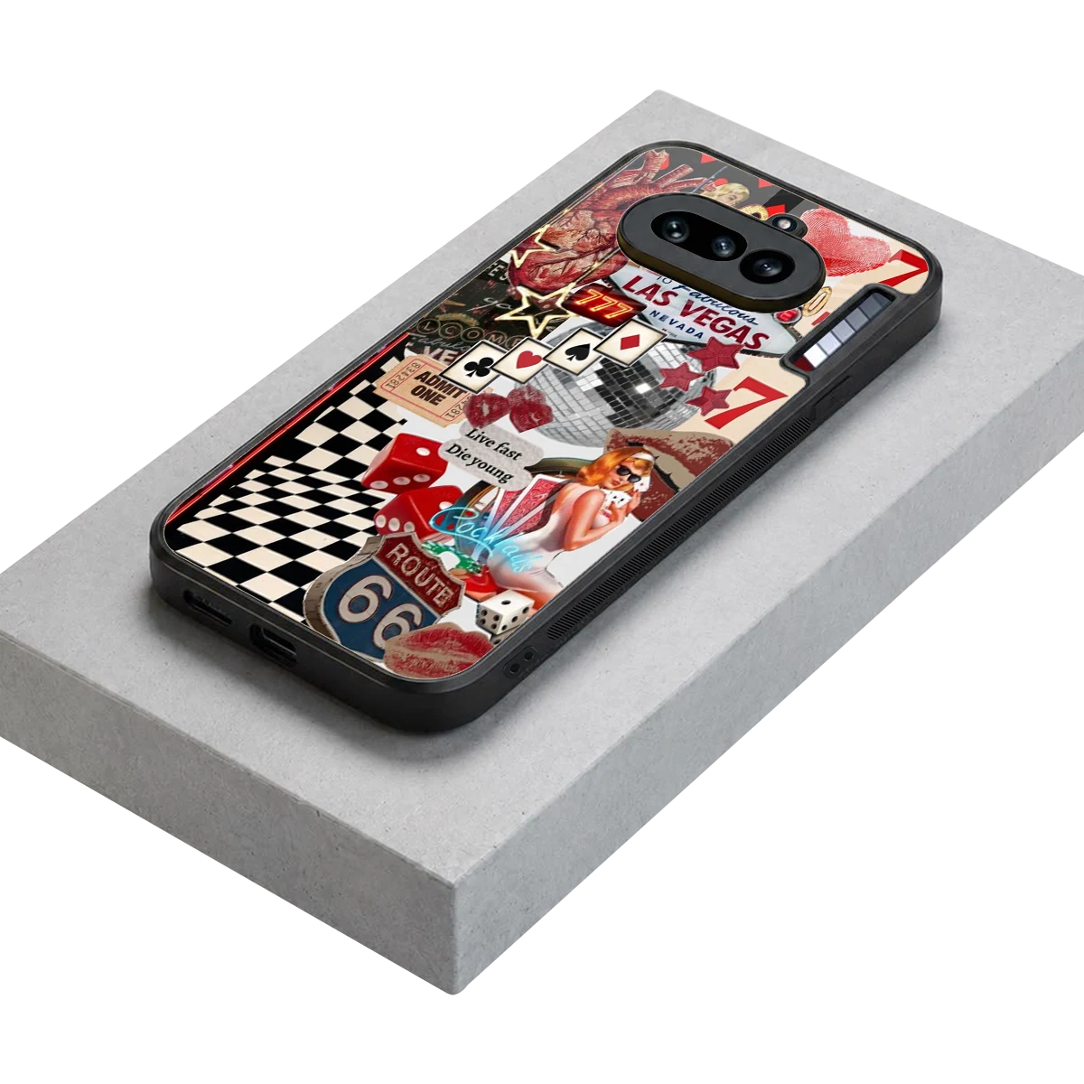 Fabulous Vegas stylish phone case for nothing phone 4a | glossy glass and slim fit