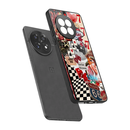 Fabulous Vegas sleek oneplus 13r cover with tempered glass back and TPU edges