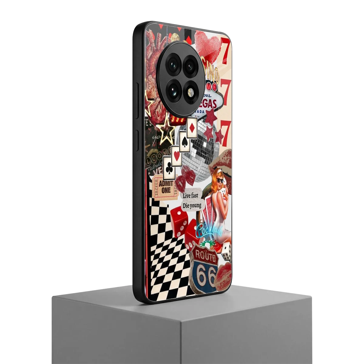 Fabulous Vegas oneplus 13r mobile cover | shockproof glass phone case