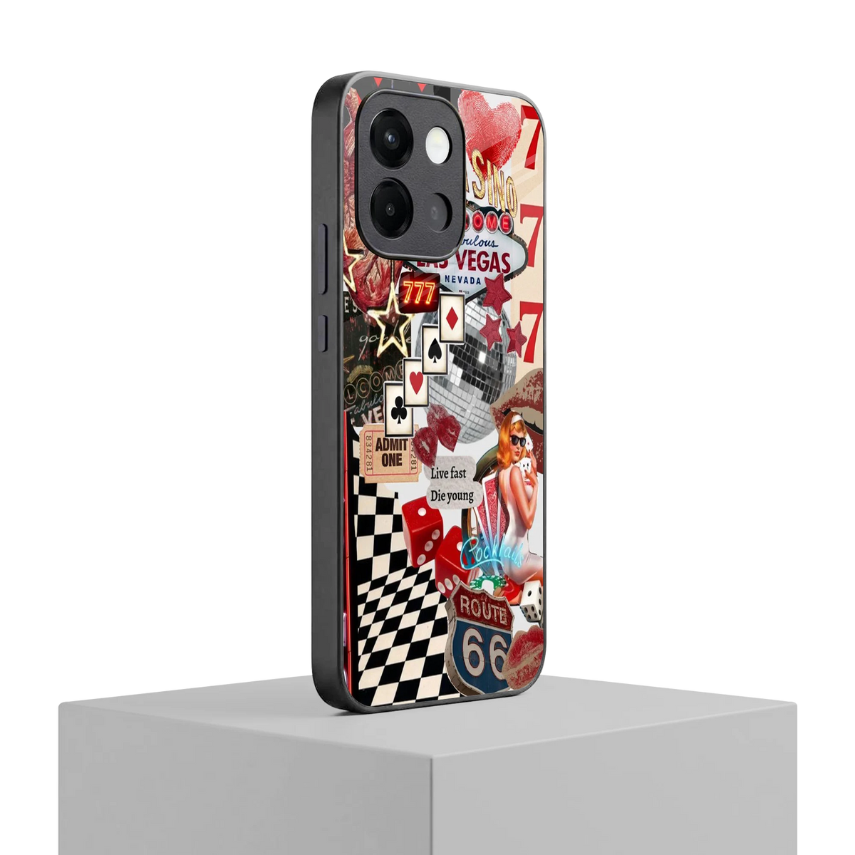Fabulous Vegas oneplus 13s mobile cover | shockproof glass phone case