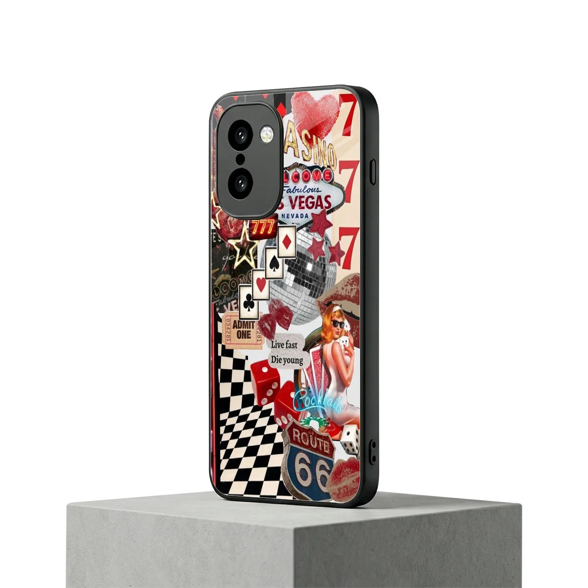 Fabulous Vegas oneplus 15r mobile cover | shockproof glass phone case