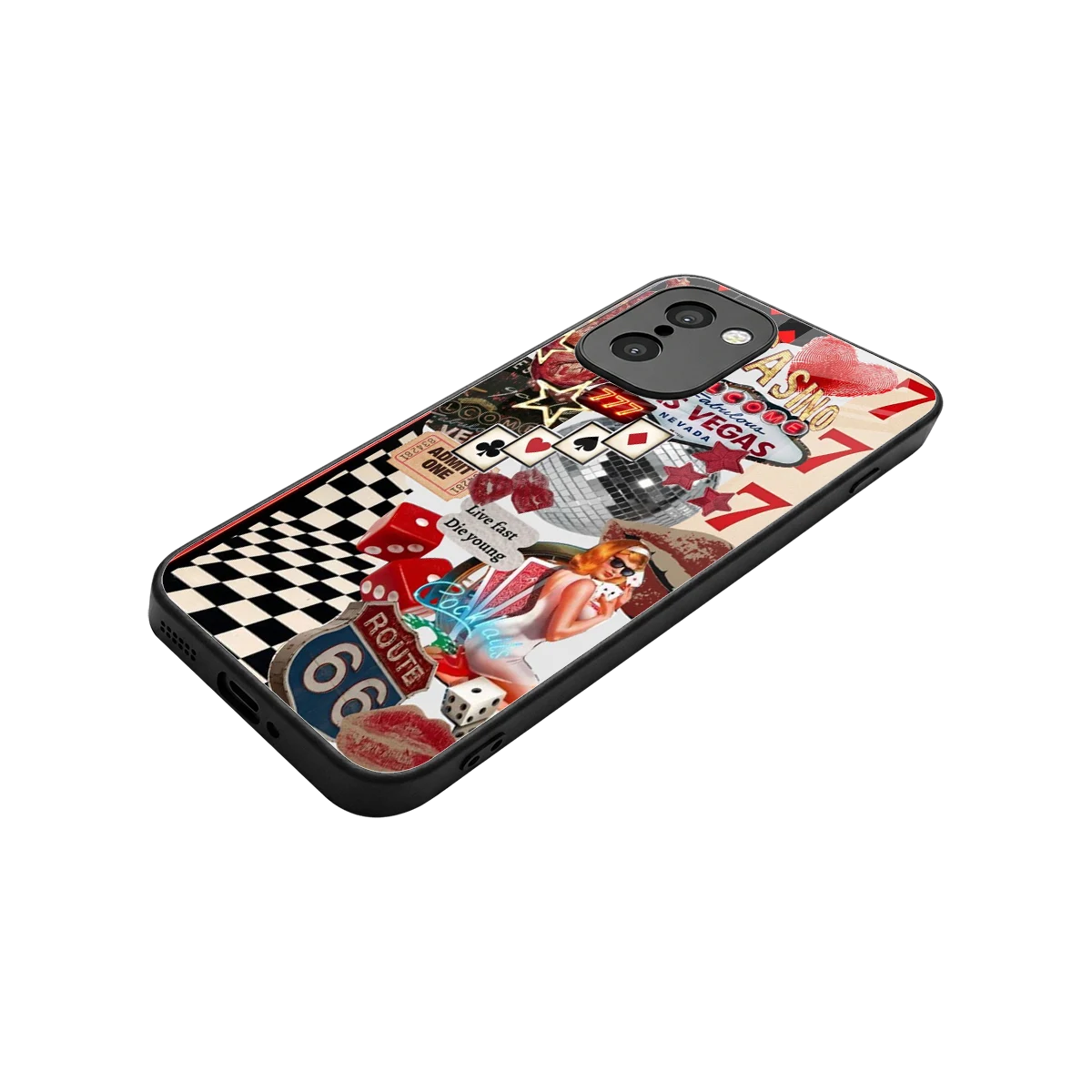 Fabulous Vegas stylish phone case for oneplus 15r | glossy glass and slim fit