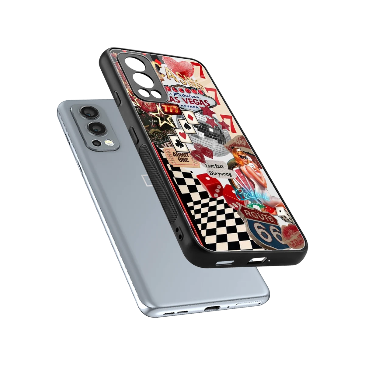 Fabulous Vegas sleek oneplus nord 2 cover with tempered glass back and TPU edges