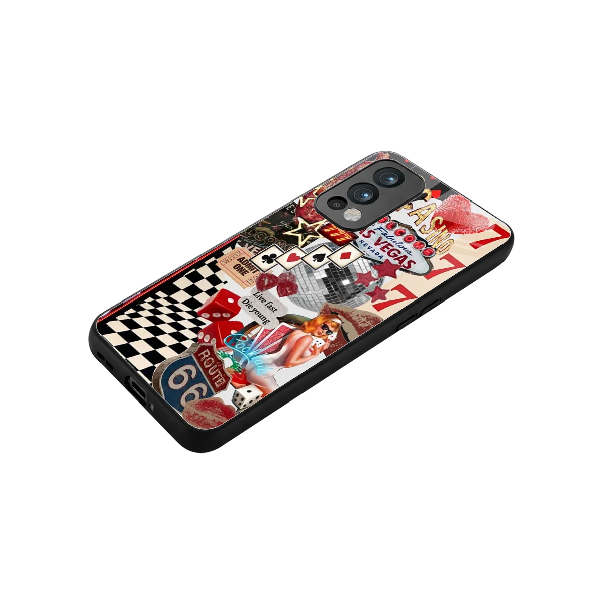 Fabulous Vegas stylish phone case for oneplus nord 2 | glossy glass and slim fit