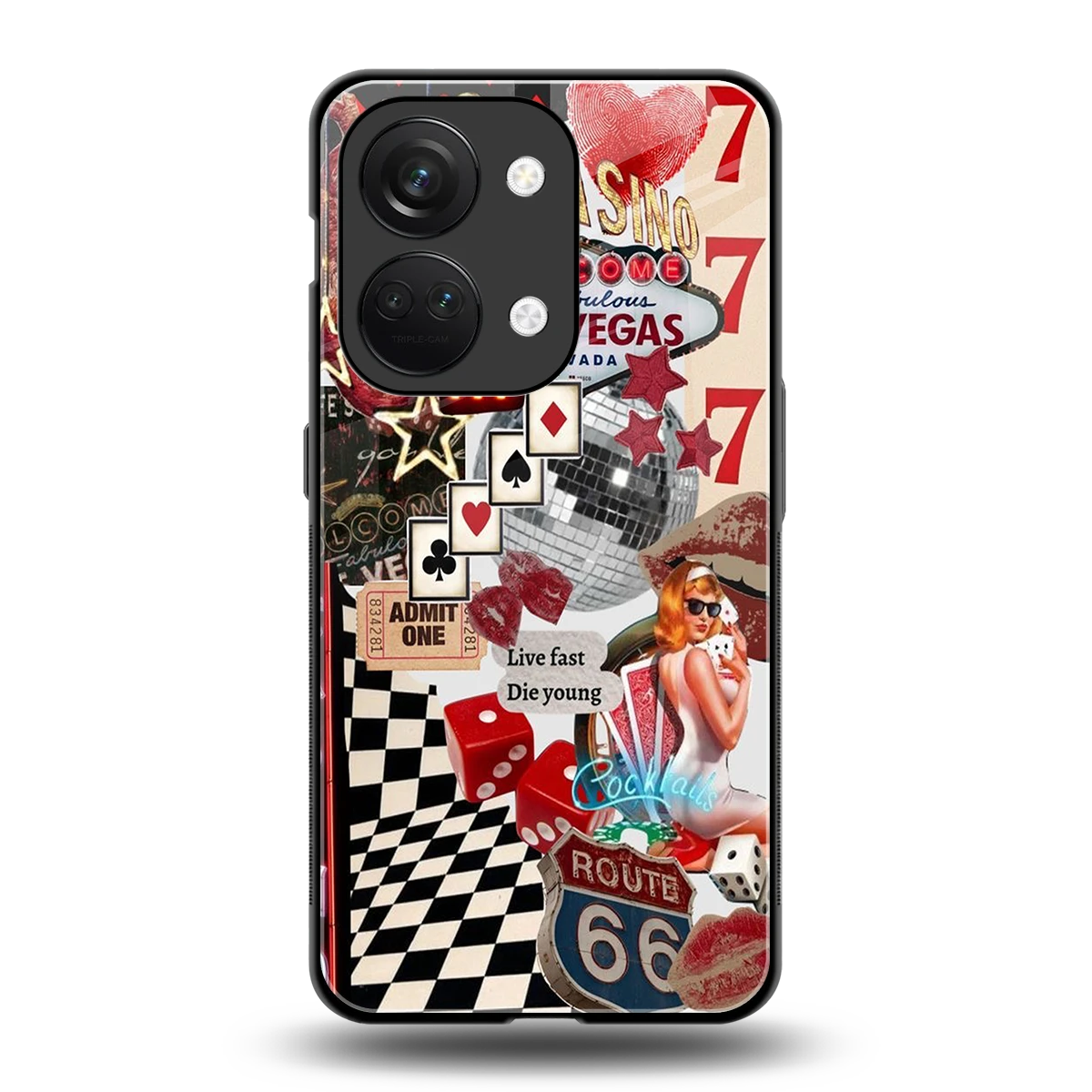Fabulous Vegas back phone cover | glass case for oneplus nord 3