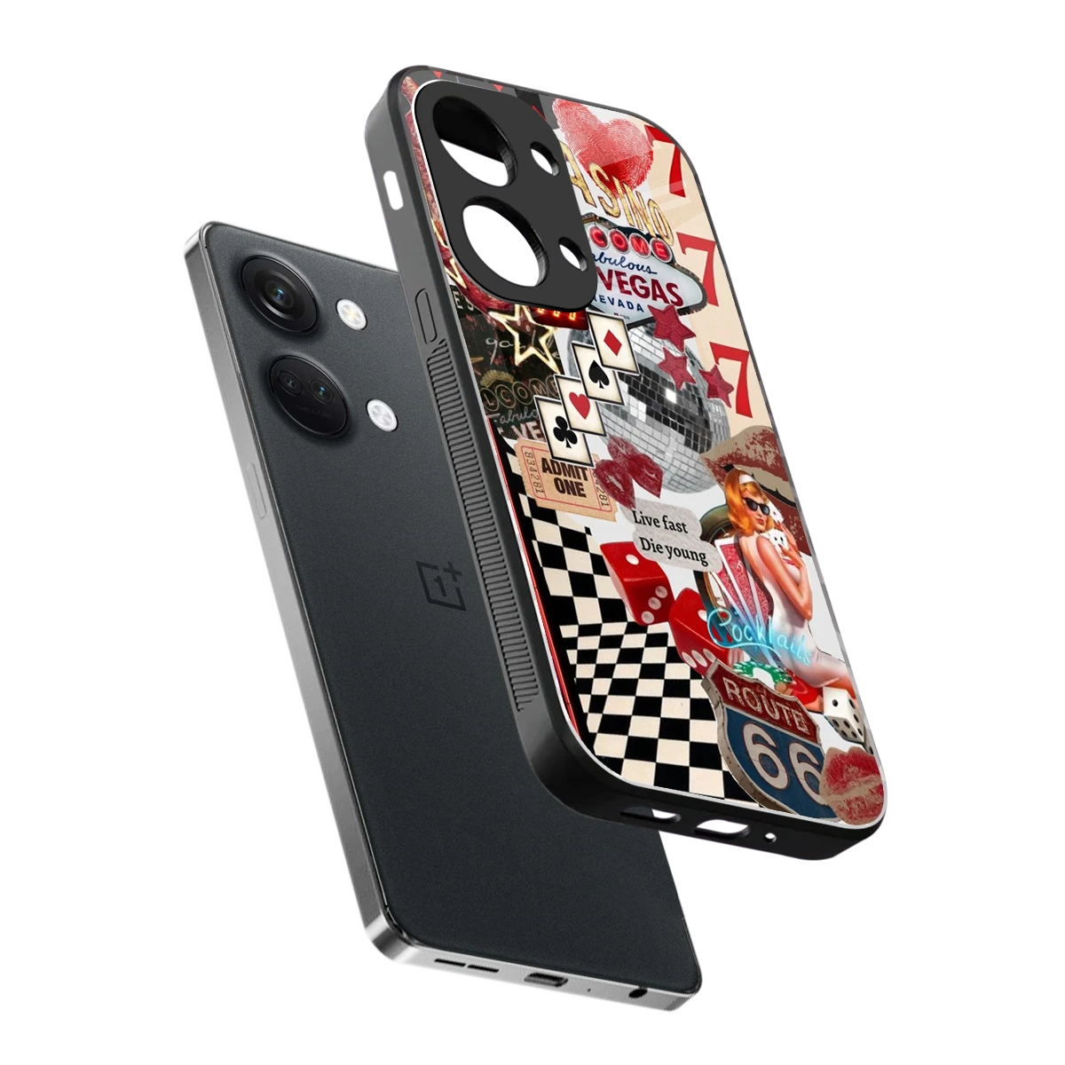 Fabulous Vegas sleek oneplus nord 3 cover with tempered glass back and TPU edges